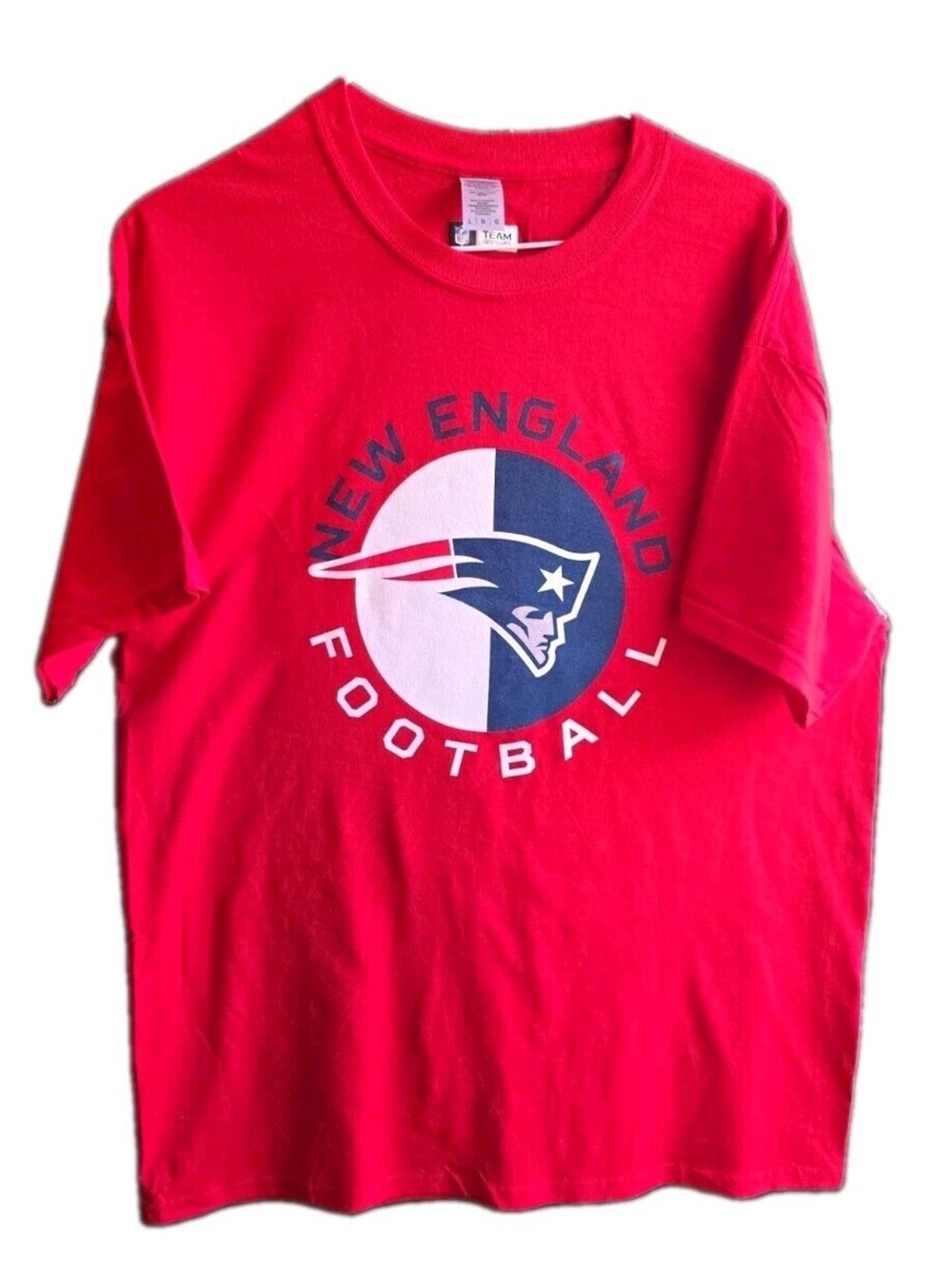 New England Patriots T Shirt NFL Team Apparel Red Adult Size Large NFL Official